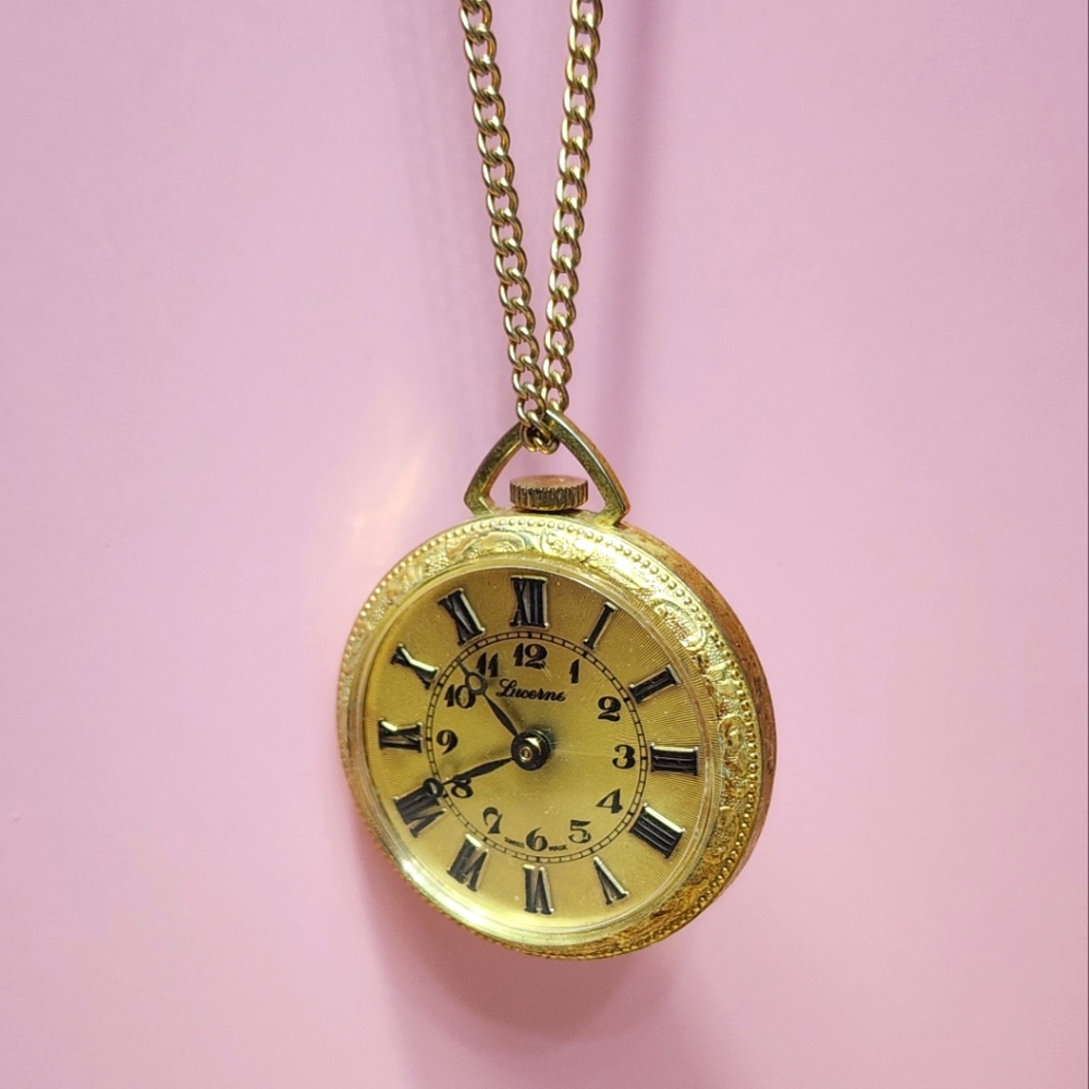 Vintage Lucerne Necklace Watch